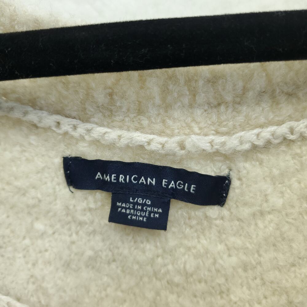 American Eagle Women's Off Shoulder Boucle Wool Blend Sweater Dress Large - Picture 7 of 10